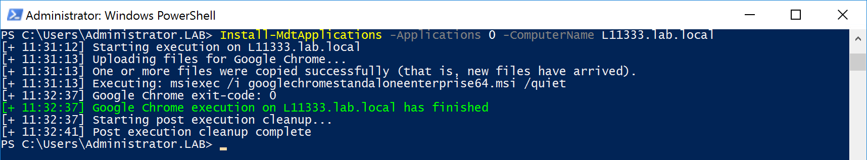 Install-MdtApplications Screenshot